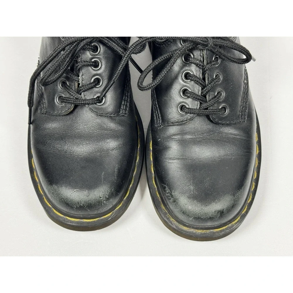 Dr Martens 8053 Black Leather Oxford Shoes Mens 8 Women 9 Chunky AirWair Lace Up